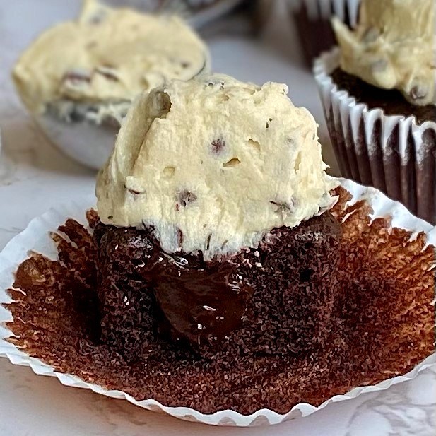Image of Chocolate Cookie Dough Cupcakes